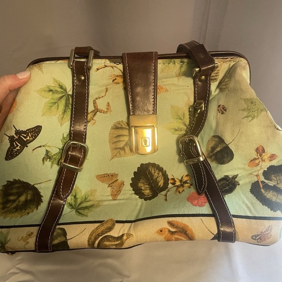 Carson & Company by Paolo Susan Carson Doctor's Bag Satchel Leaves Butterfly Bug - Picture 9 of 16